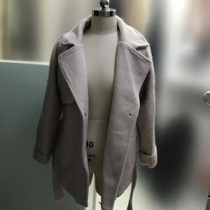 Pink / beige color winter coat jacket